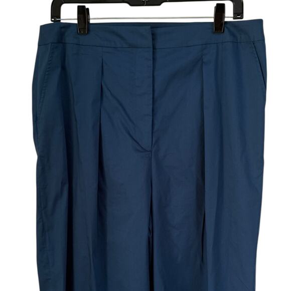 NWOT Misook Pleated Pocketed Wide Leg Blue Pants – Sz XL - Picture 3 of 6